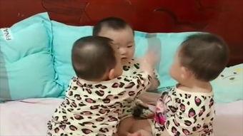 三胞胎打架视频,一场温馨的“打架”大战